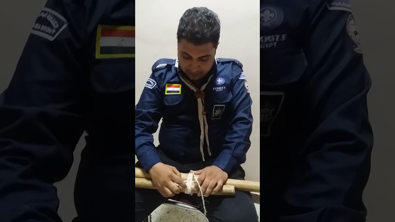 دورة اللاشة (اللاشنج)How To Tie A Round Lashing | عقد وربطات كشفية