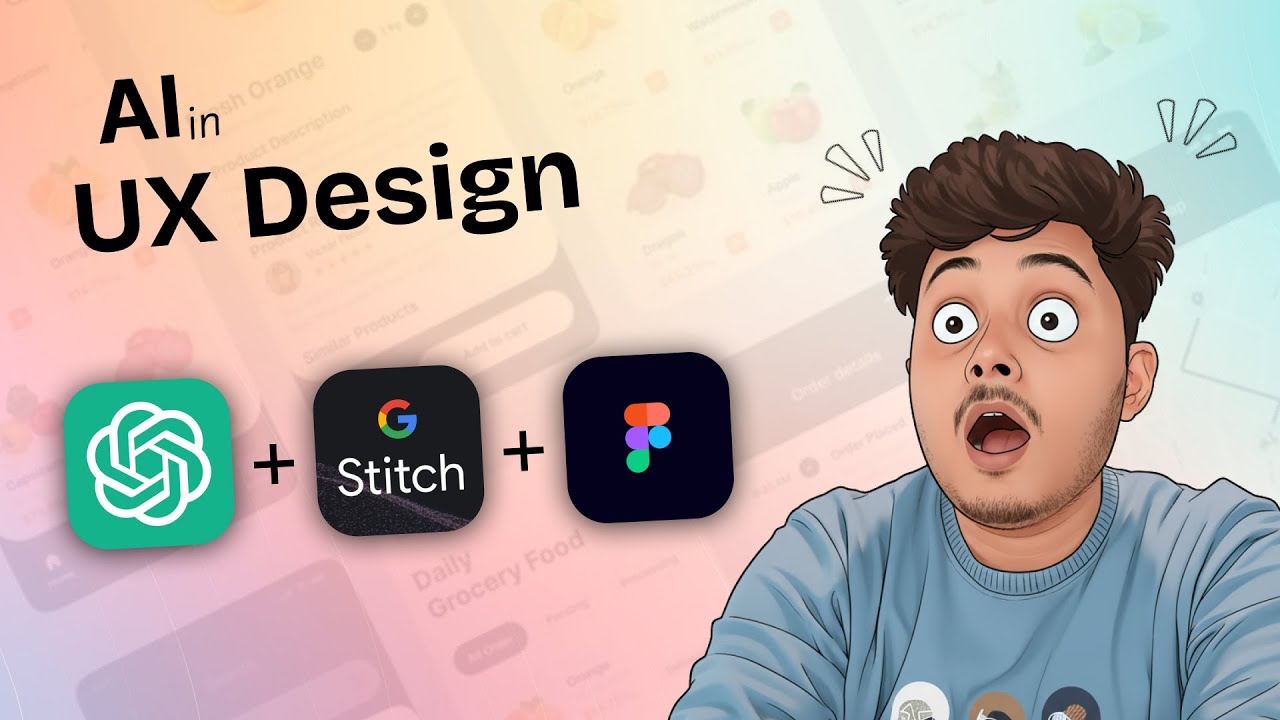 How to Use AI for UI/UX Design | Google Stitch + ChatGPT + Figma Workflow  | Sanjeel Sunny