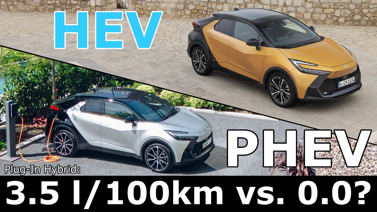 Toyota C-HR PHEV vs. HEV fuel energy power consumption economy highway city range mpg plug-in hybrid