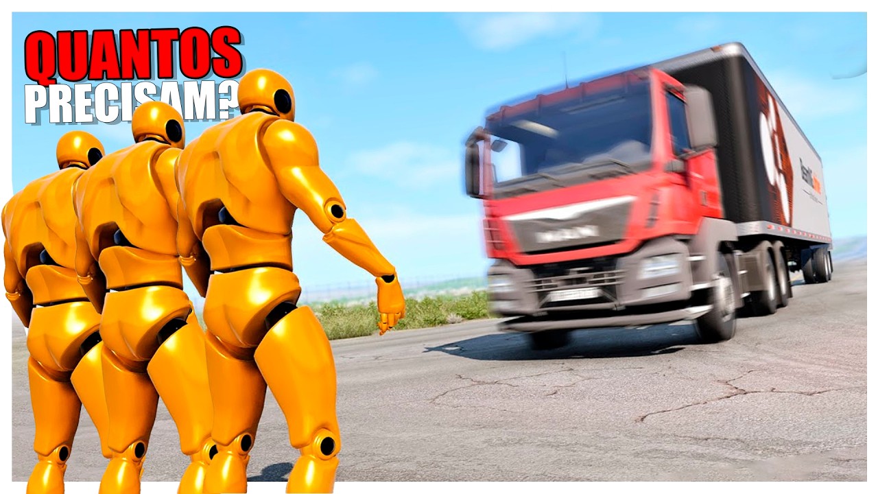Coloquei + de 199 bonecos para parar um carro a 300 km/h!