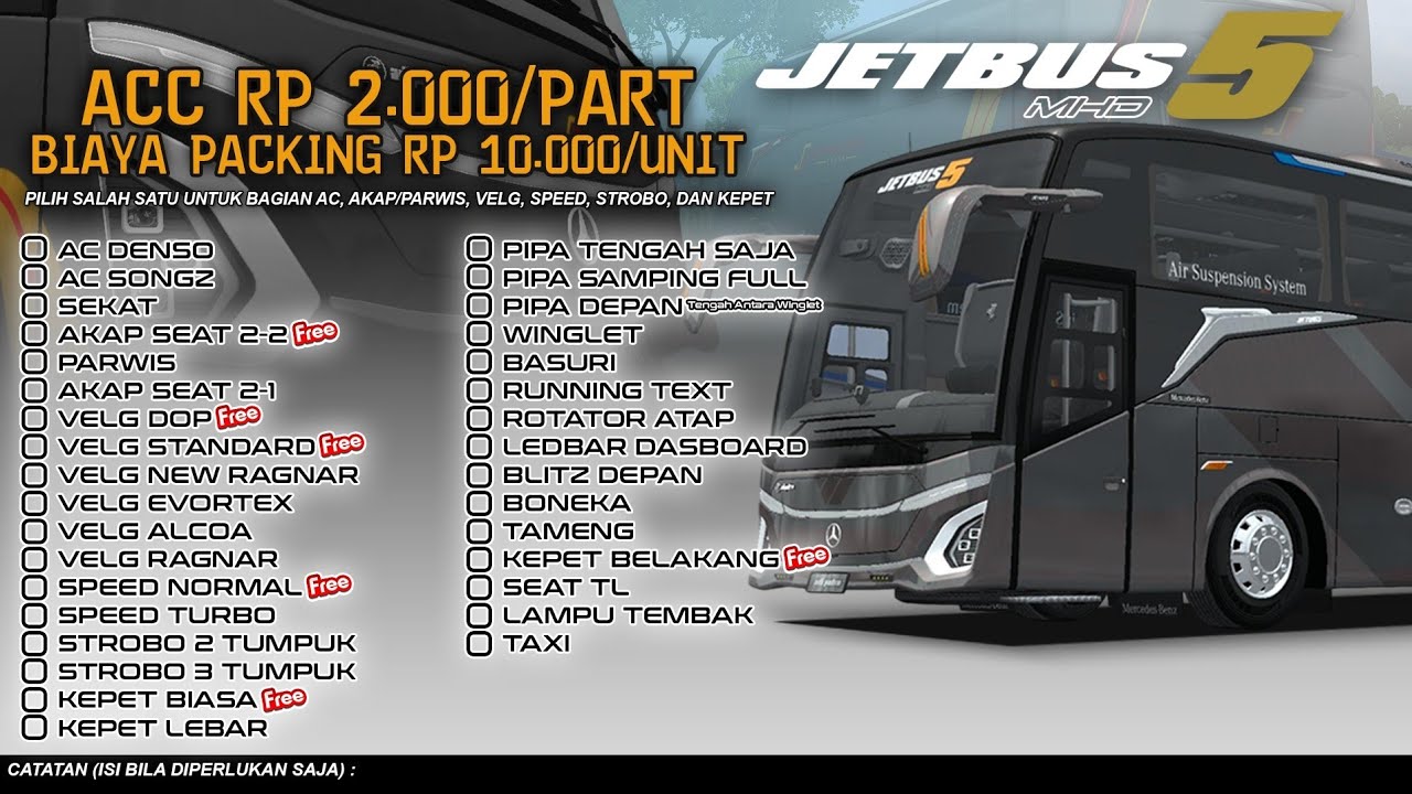 MOD BUSSID FREE MHD SINGLE GLASS ASXFM