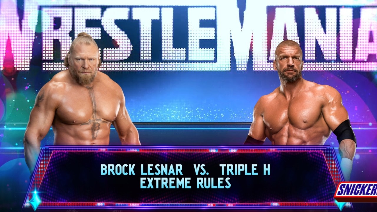 🔥 Triple H vs Brock Lesnar – EXTREME RULES MATCH! 🔥This match is PURE DESTRUCTION 💥