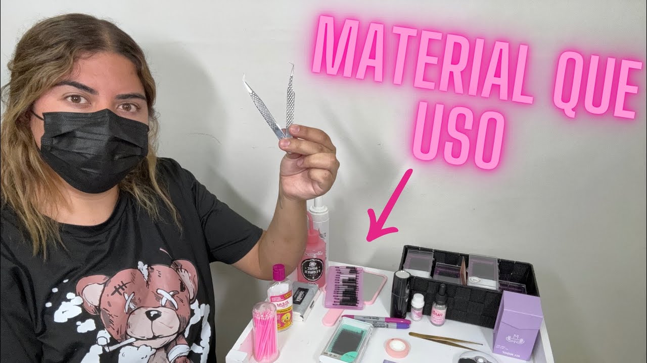 MATERIAL DE PESTAÑAS ✨ MI CARRITO de Pestañas / ADHESIVOS - MARCAS - PINZAS etc…. Te enseño todo !!!