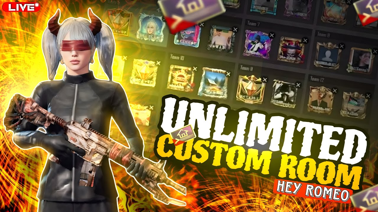 Unlimited Custom Rooms | UC Giveaway | Hey Romeo | PUBGM