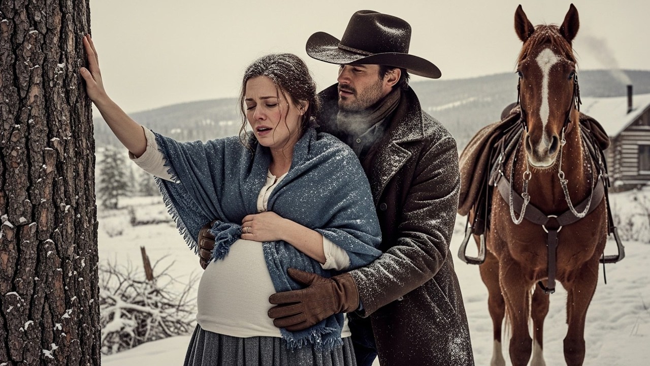 She Was Running Through Snow Nine Months Pregnant, The Cowboy Caught Her Just As Labor Started