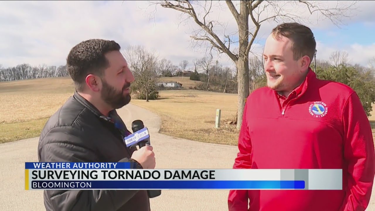 Crews in Bloomington work to survey tornado damage