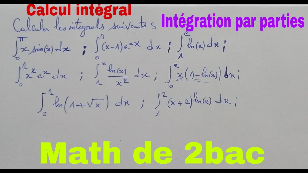 integration par parties......math de 2bac