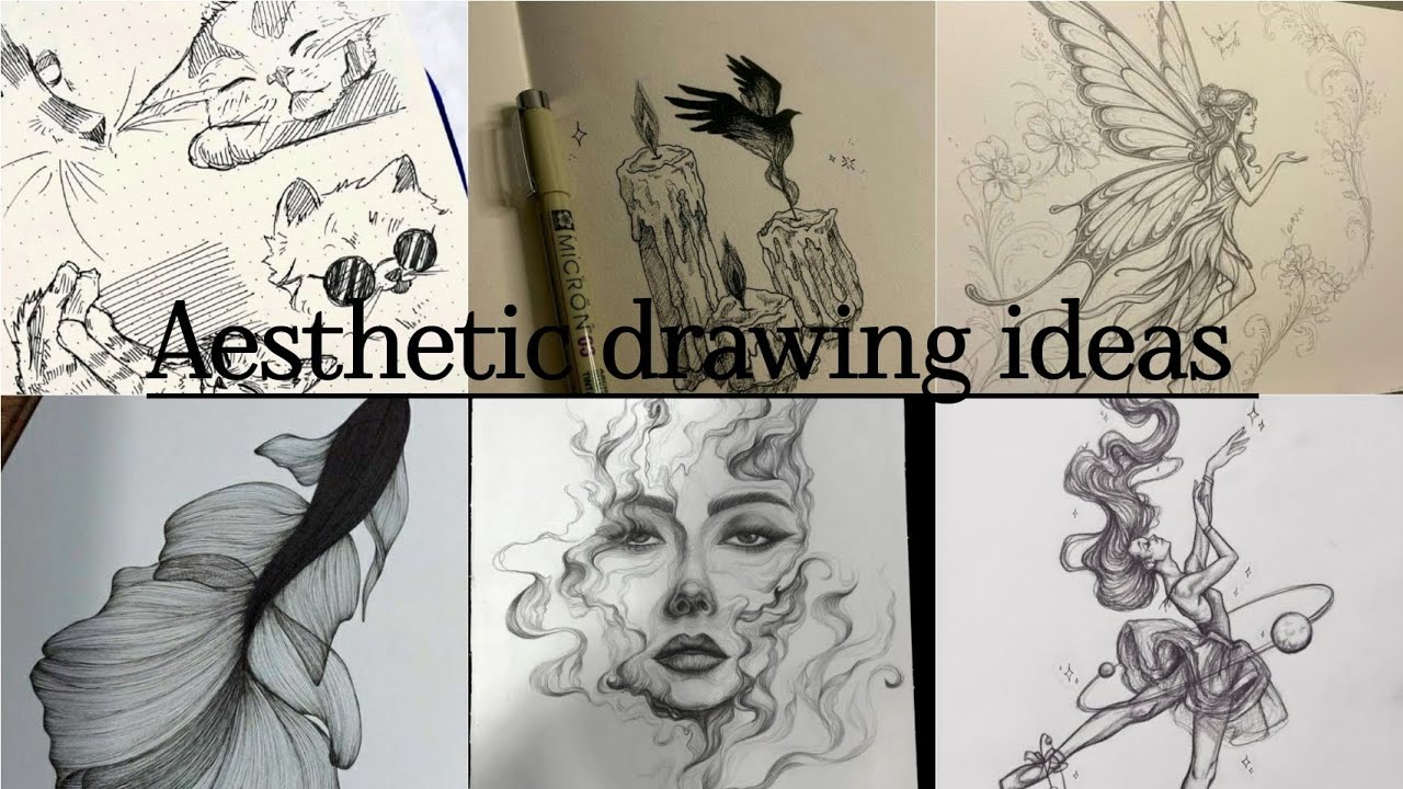 Aesthetic drawing ideas for beginners ✨🎀 pencil sketch ideas you must try this ideas 💡