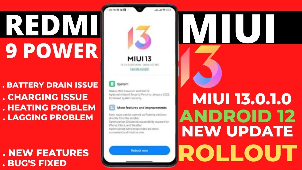 🔴 MIUI 13.0.1.0 NEW UPDATE ROLLOUT 🔥 For Redmi 9T/Power Users|New Features|File Size