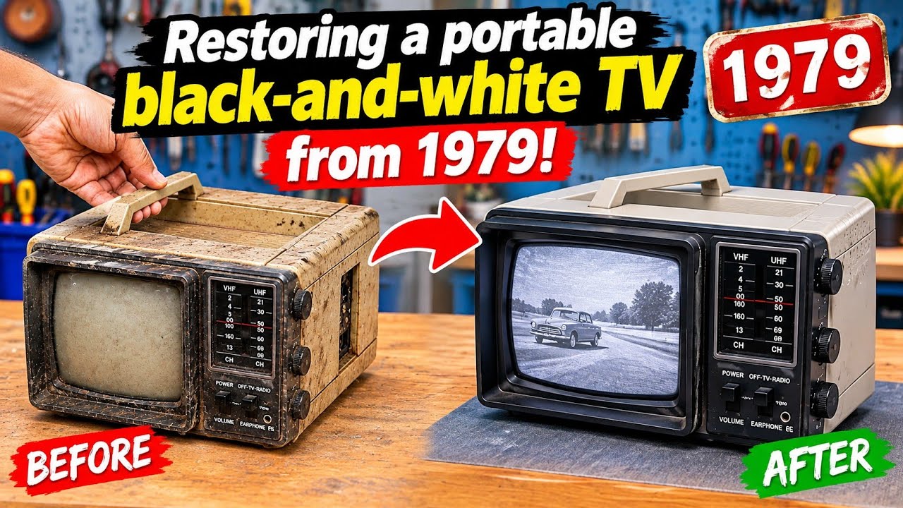 Restoring a 1979 Portable Black-and-White TV | Extreme Vintage Restoration!