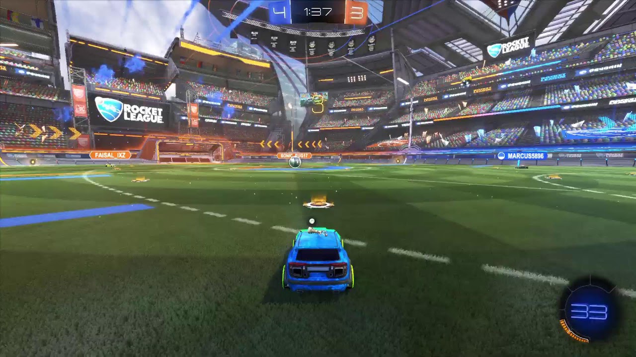 Playing Rocket League!