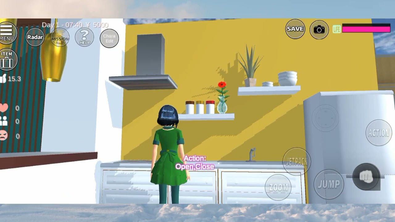 Cara buat dapur aesthetic yellow SAKURA SHCOOL SIMULATOR TUTORIAL