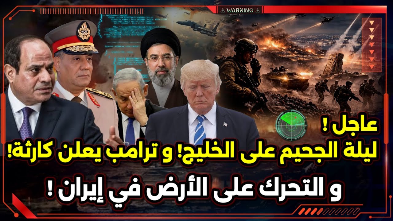 عاجل ! ليلة الجحيم على الخليج ! و ترامب يعلن رسمياً التحرك على الأرض في إيران !
