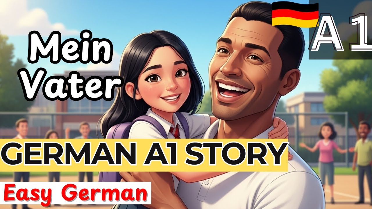 LEARN GERMAN: Easy A1 German Story: Mein Vater 👨‍👧 (for Beginners)
