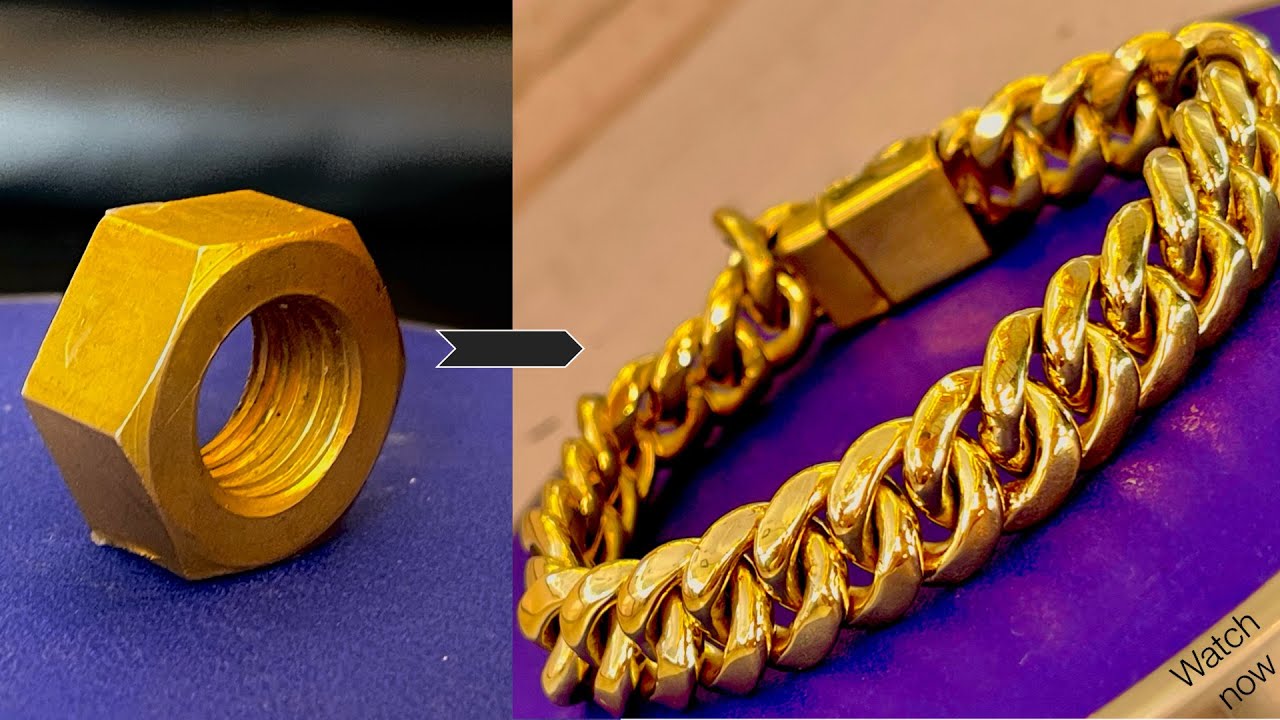 I Made Bracelet out of Hex nut | jewelry
