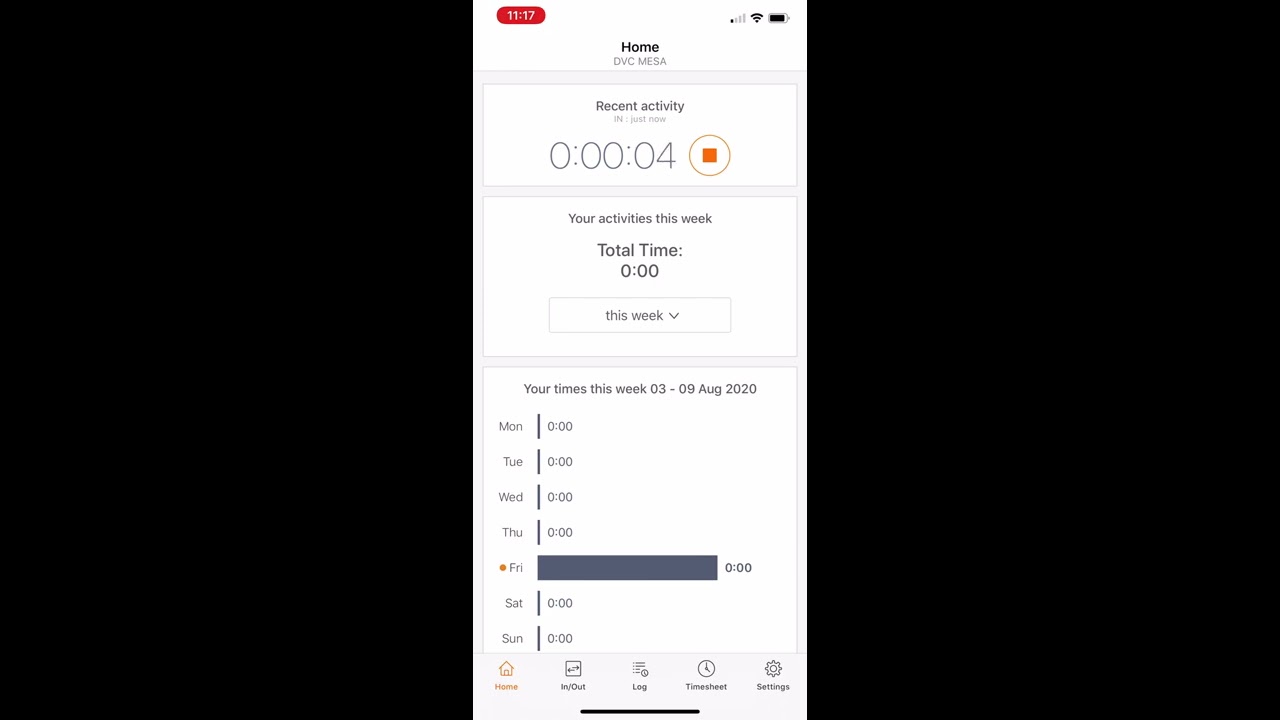 Jibble time in and out on Iphone X with Jibble App