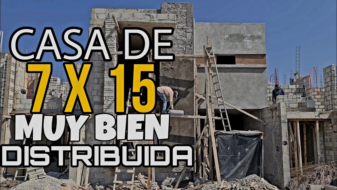 CASA  de 7 x 15 | con poco PRESUPUESTO | Bien distribuida