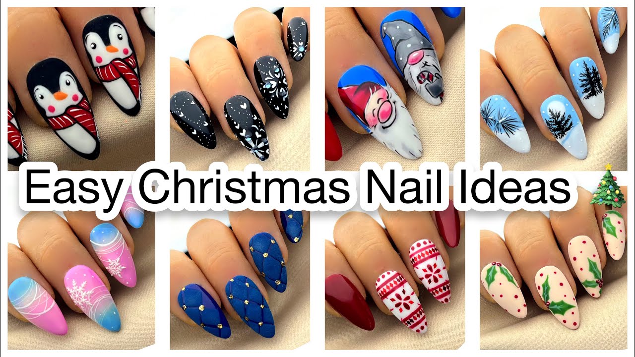 8 Easy Christmas Nail Designs 🎅❄️ | Cute Winter Nails You’ll Love (2025)