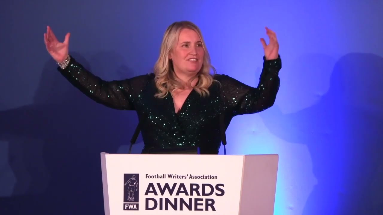 Emma Hayes' inspirational and emotional speech as she accepts FWA Tribute award