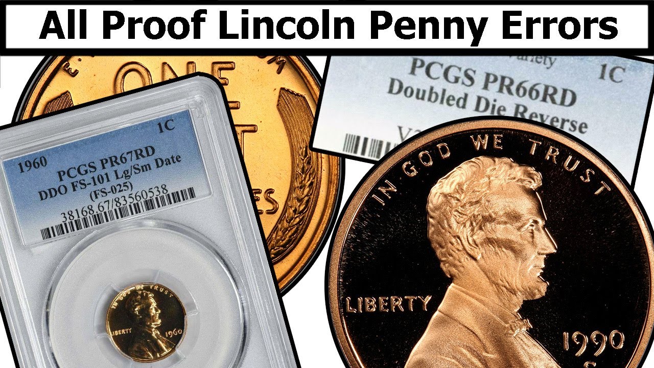 Proof Lincoln Penny Errors & Varieties Complete Guide - Values & Clear Explanation