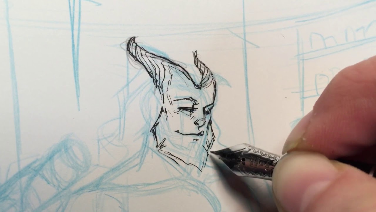 Copy of Red Thorn - inking Cadros - Meghan Hetrick