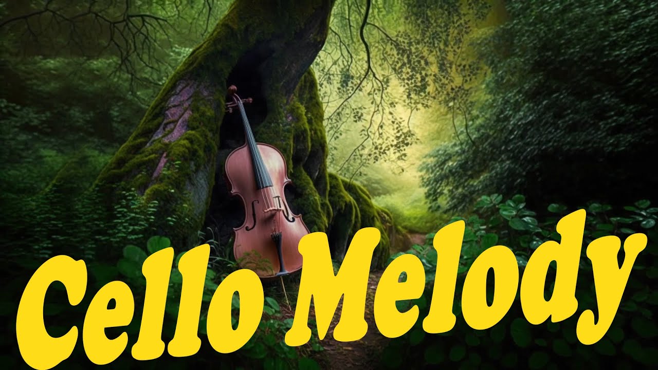 A sad Calm cello melody over a nature visualization