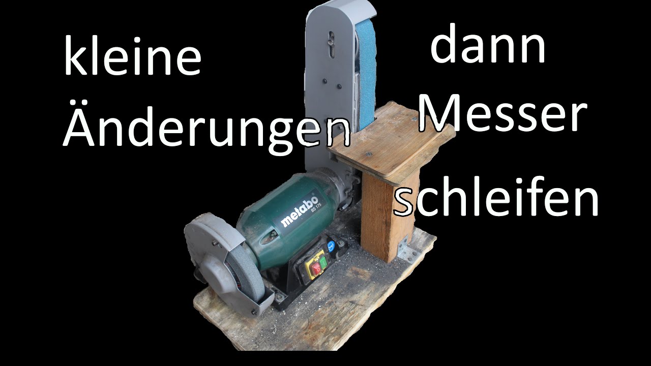 Metabo Bandschleifer BS 175 Vorstellung Test und Änderungen zum Messer schleifen