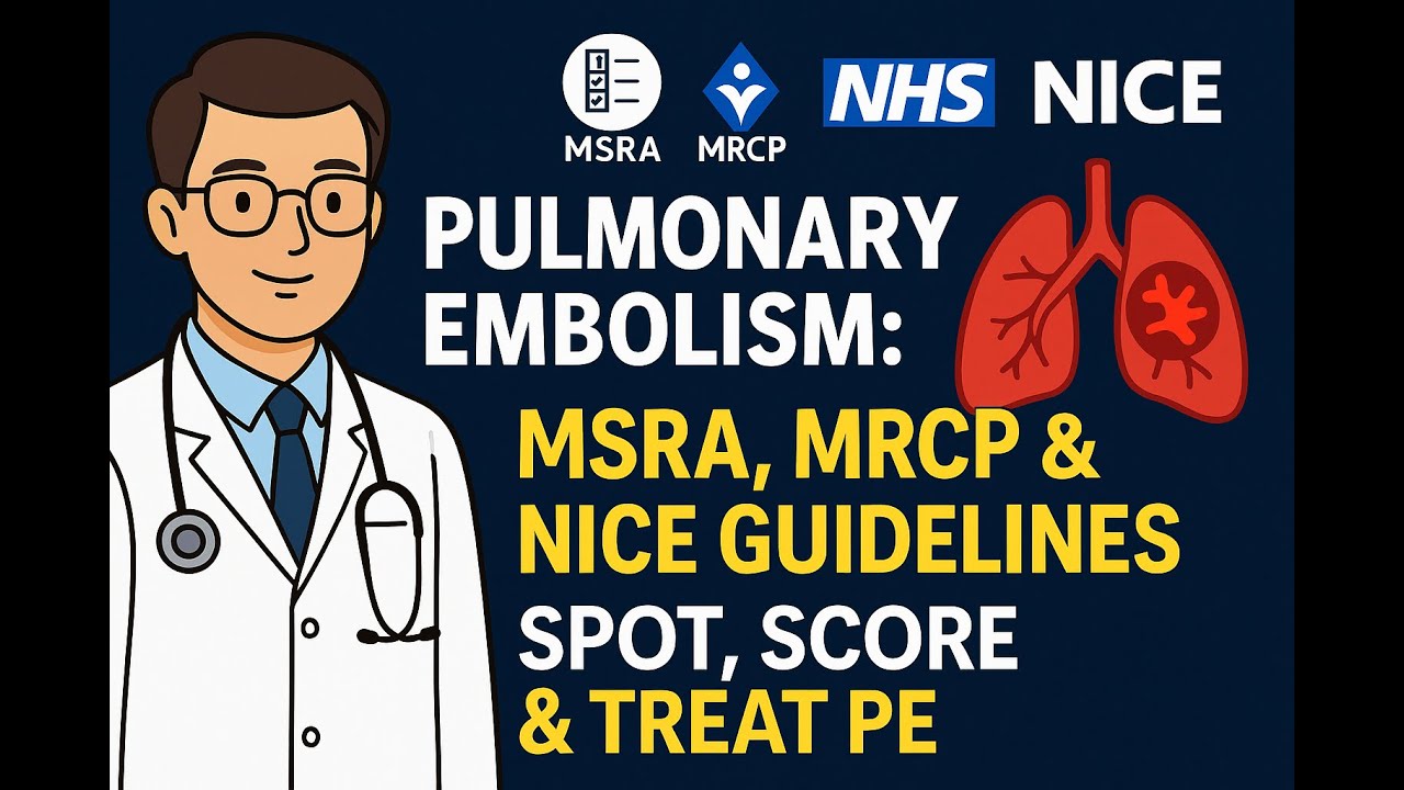 Pulmonary Embolism: MSRA, MRCP & NICE Guidelines | Spot, Score & Treat PE