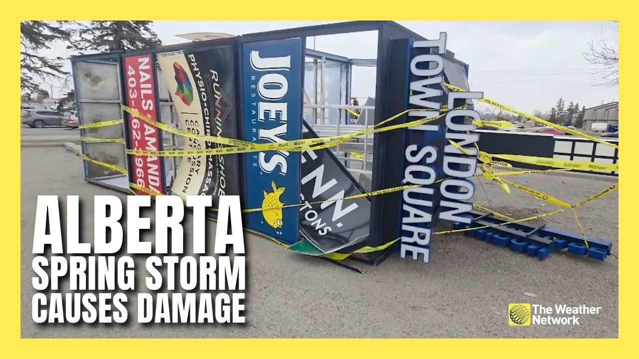 Winds Leave a Mess, Snow Shuts Highways in Alberta | #storm