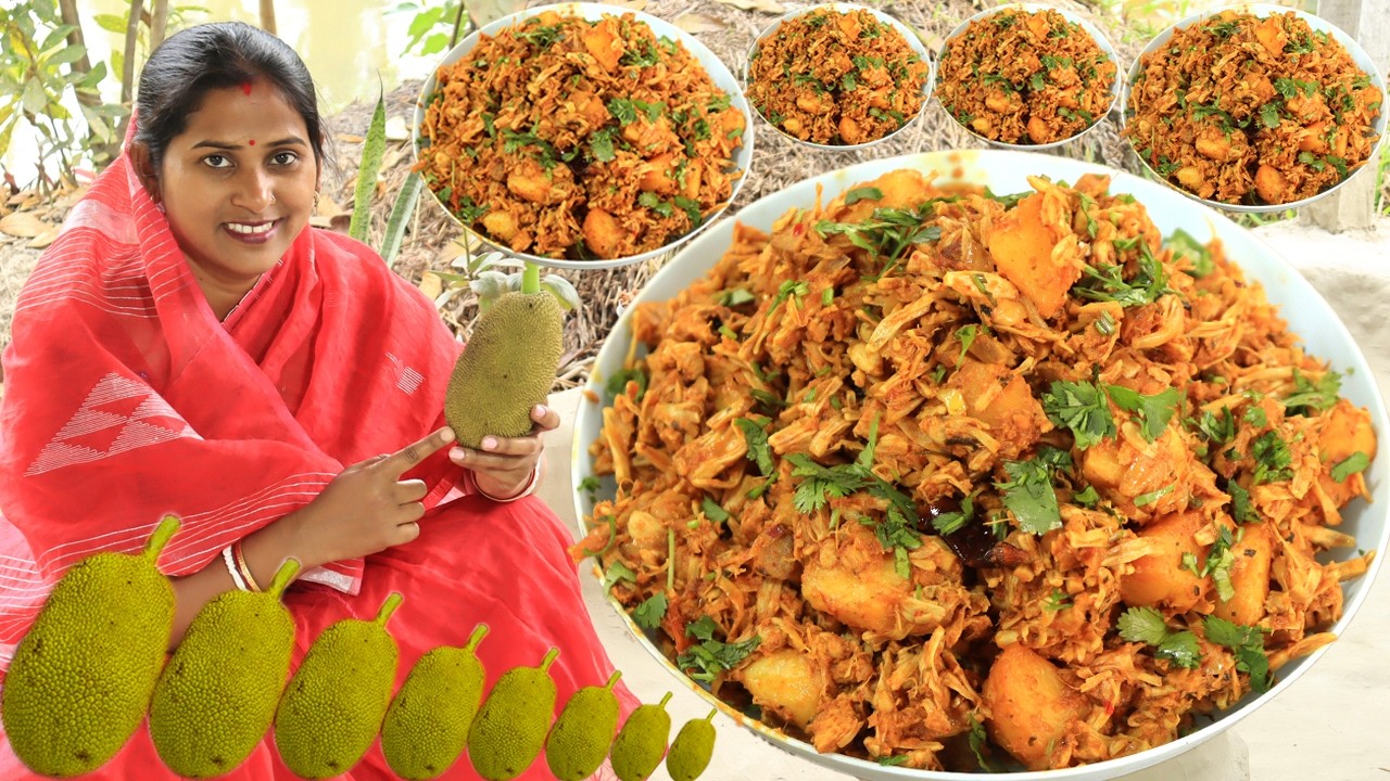 ইউনিক তেল এঁচোড় রাঁধলাম সাথে সহজে এঁচোড় কাটার টিপস ও দিলাম II Echor recipe in bengali II jackfruit