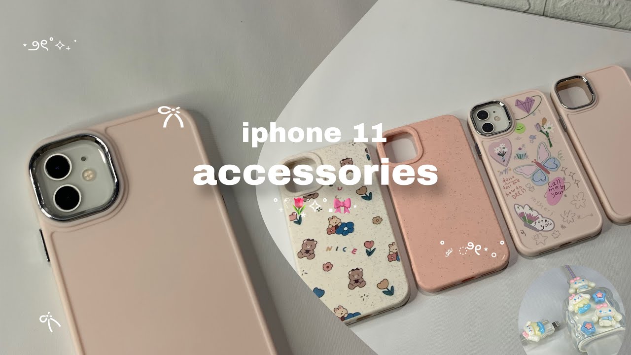 iphone 11 accessories 2024 𐙚 || 🎀 cute cases , charger protector 𓍢ִ໋🌷͙֒