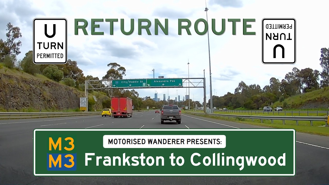 M3 | Frankston to Collingwood | Victorian M Route | Eastlink and Eastern Fwy | Real Time Driving 4K