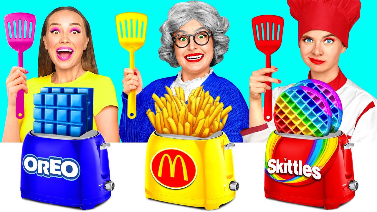 Ja vs Babcia &mdash; Kulinarne Wyzwanie | Inteligentne Gadżety vs Hacki od BaRaFun Challenge
