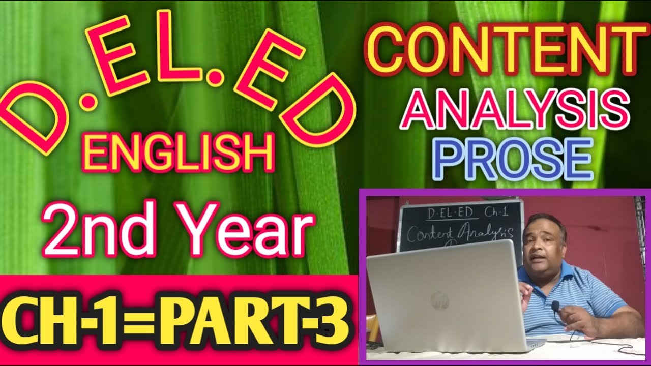 D.EL.ED 2ND YEAR ENGLISH CH-1 PART-3