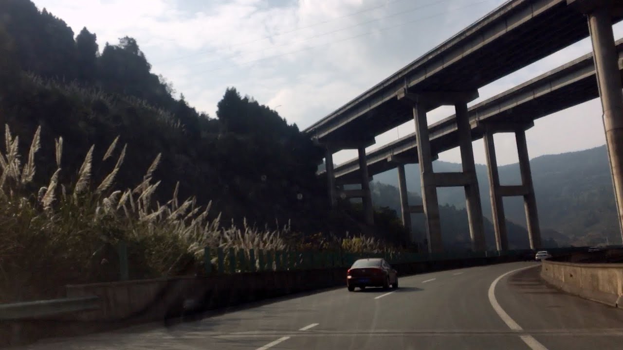 Driving in the Mountain Area | Longquan mountains in Chengdu | White Noise | City Sounds | ASMR