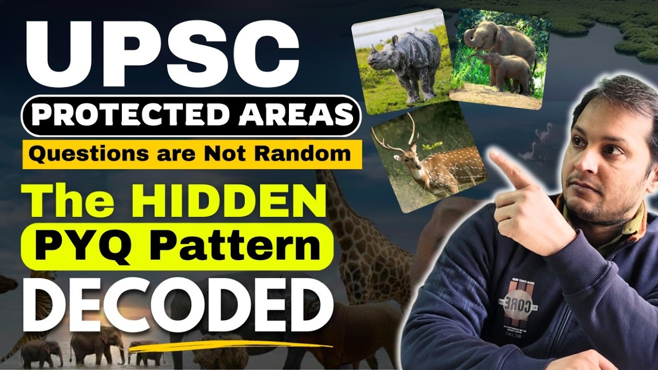 UPSC PRELIMS Protected Areas PYQ analysis -25 years #iasprelims2026