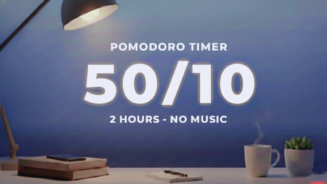 50/10 Pomodoro Timer (2 Hours) 📚 Ultimate Productivity Session