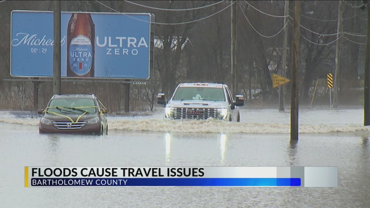 Bartholomew County officials warn of flooding risks, ask drivers to obey signage