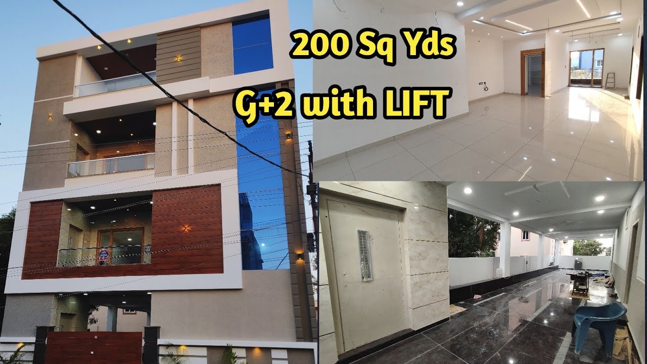 200 Sq Yds LIFT | 5200sft | New G+2 Independent House for sale in Hyderabad 30x60 | A S Rao Nagar