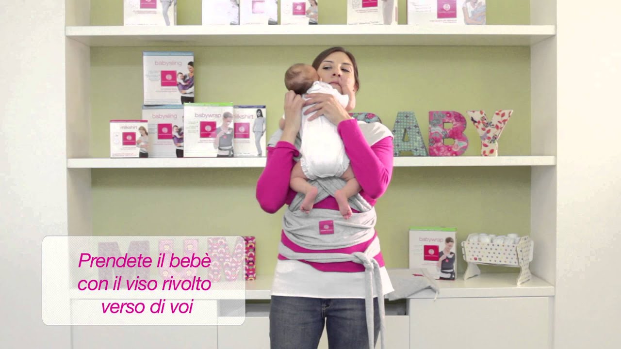 Babywrap fascia portabebè Quaranta Settimane posizione Abbraccio