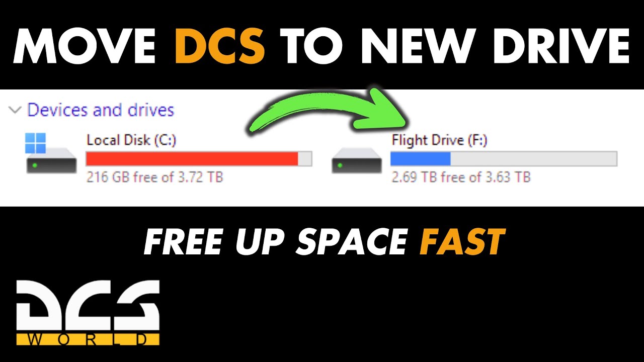 How To Move Your DCS & SAVED GAMES Folder To Another Drive