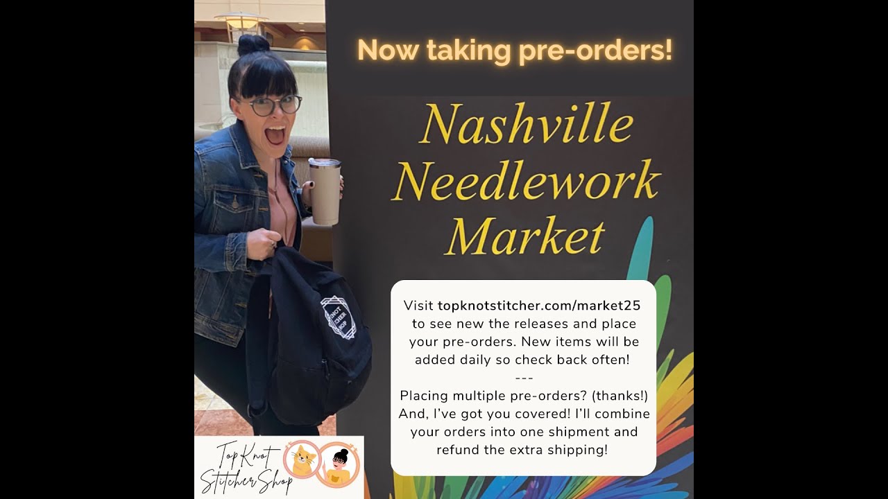 Nashville Market Coffee Chat with TopKnot Stitcher and XStitch the Rainbow Night Garden! (IG Live)