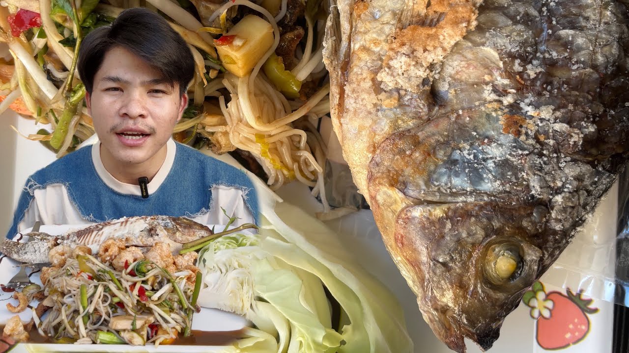 ตำป่ายางปานิน กินกับแคบหมูใส่กับเข้าเหนียวฮ้อนๆคือเก่า จ้วด