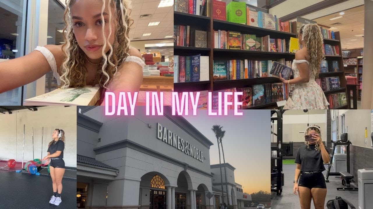a day in my life | gym + bookstore