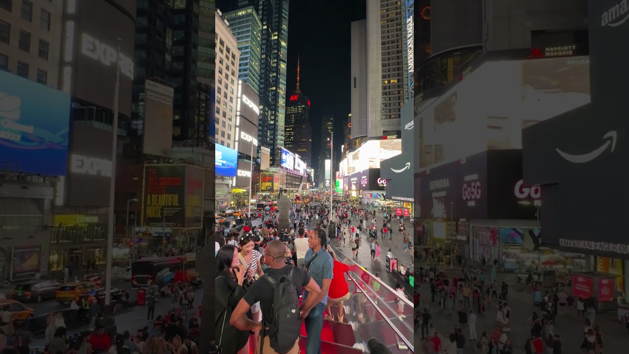 Top of the Stairs @ Father Duffy Square @ Times Square New York City @ Nite
