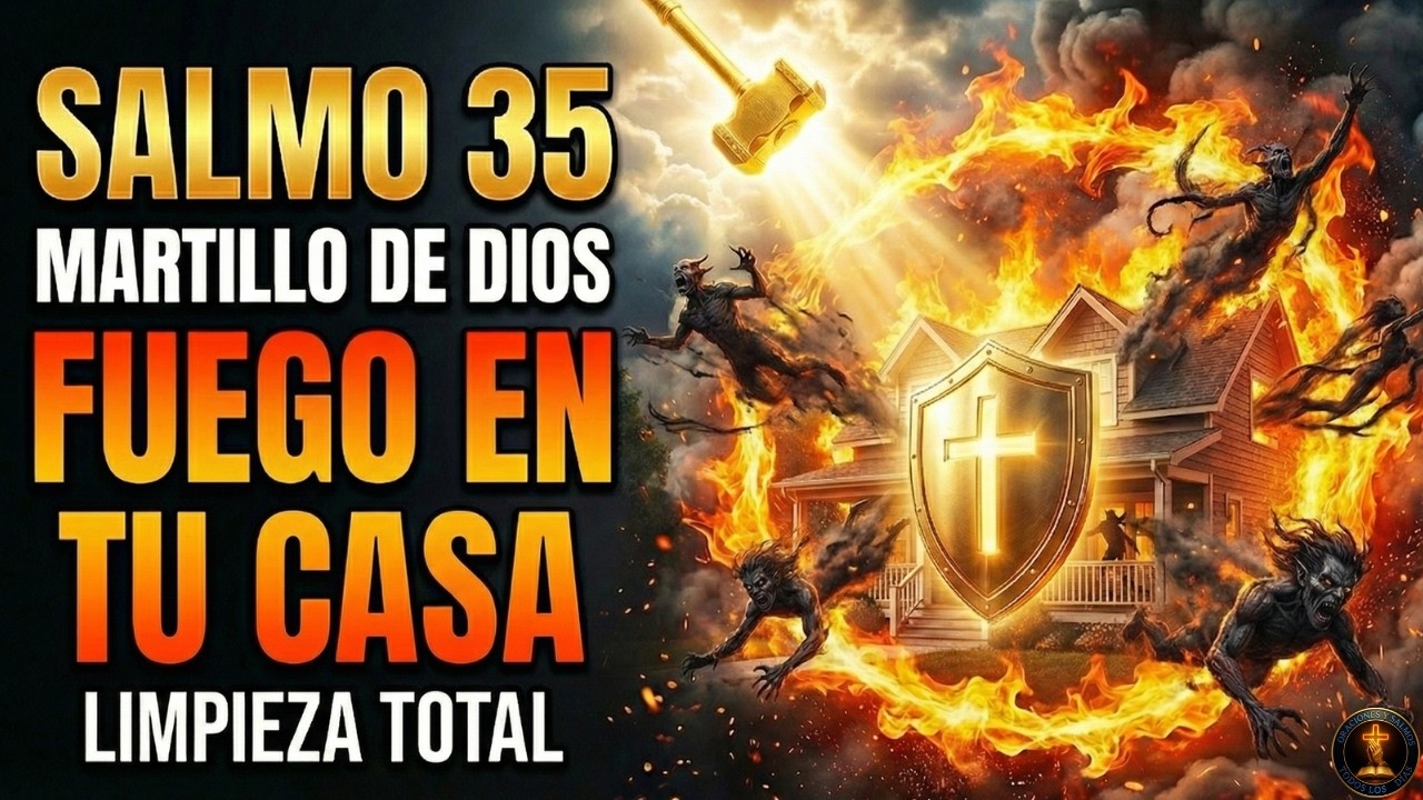 SALMO 35: el MARTILLO de DIOS LIMPIEZA TOTAL en tu CASA — ENEMIGO son DESTRUIDOS por FUEGO