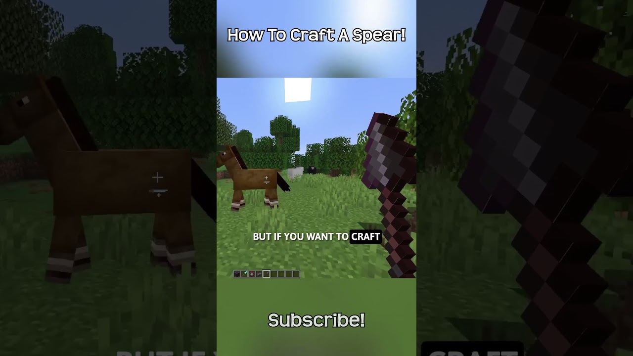 How To Craft A Spear In Minecraft?!