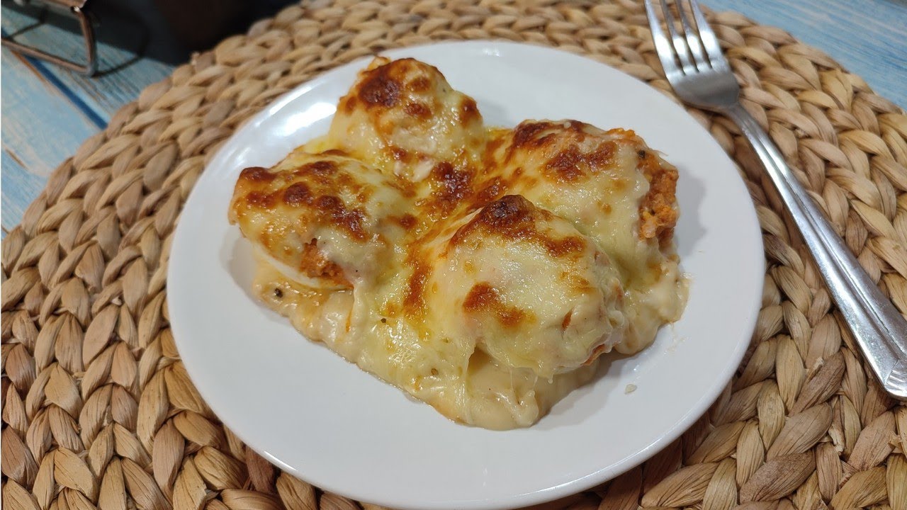 HUEVOS RELLENOS CON BECHAMEL GRATINADOS, realmente ricos y súper fáciles!! con Mambo!!