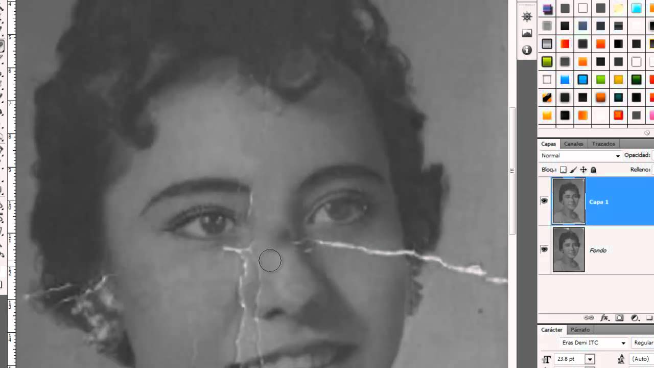 Restauración de fotografía Parte 01 Photoshop Fácil