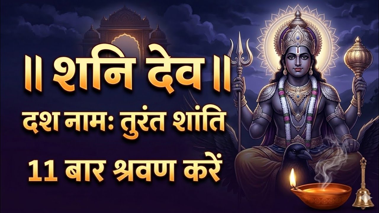 शनि देव के 10 चमत्कारी नाम | Shani Dev Stuti with Lyrics | शनि दोष से मुक्ति
